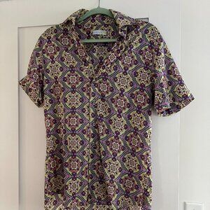 Print button down shortsleeve shirt by Seaplanes